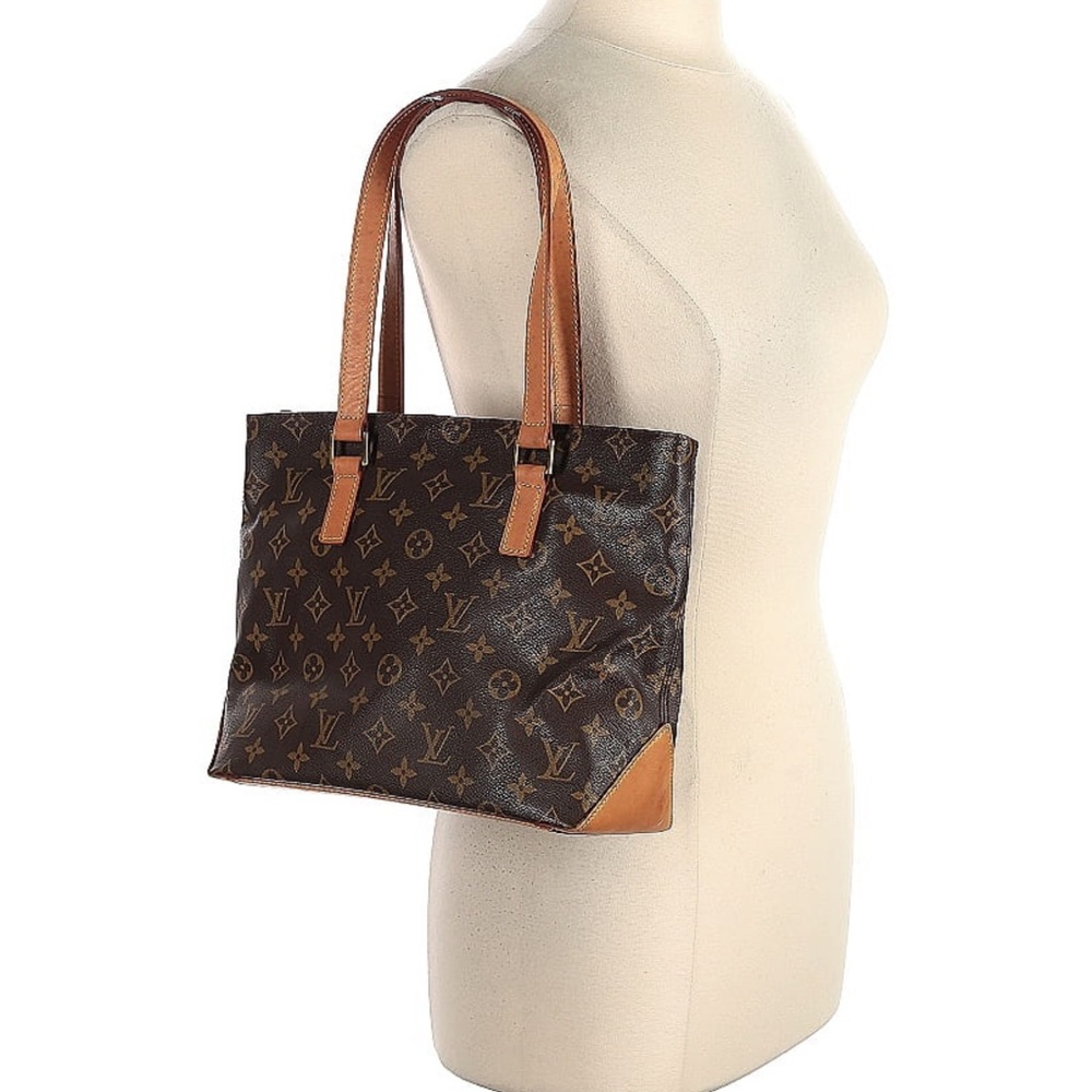Canvas monogram Cabas Piano Shoulder Bag - Picture 3 of 14
